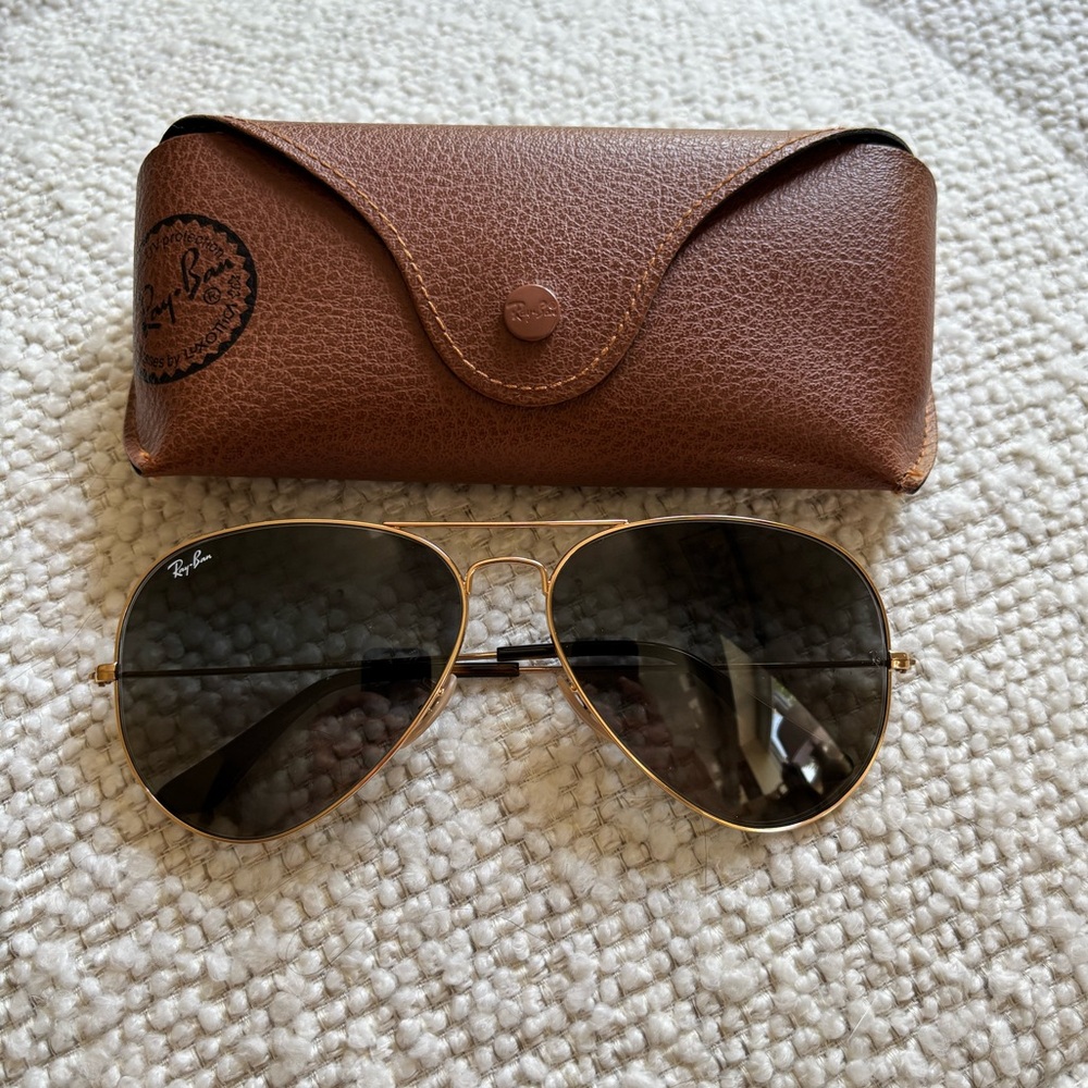 Ray-Ban RB3025 - Large Aviator, 62/14/140, Gold/Light Grey-Dark Grey Gradient
